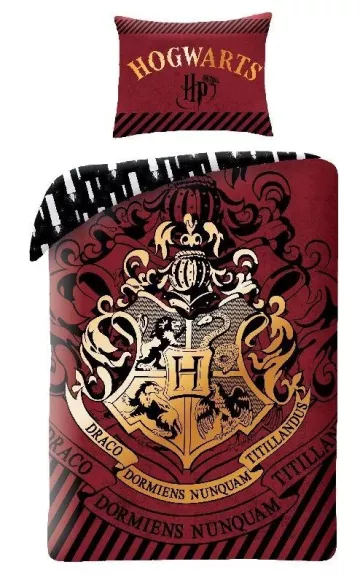 HALANTEX Lenjerie de pat Harry Potter burgund Bumbac, 140/200, 70/90 cm