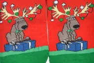 Ciorapi pentru femei cu ornamente de Crăciun Aura.via SNP5376 - 5 perechi, mărimea 38-41