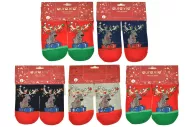 Ciorapi pentru femei cu ornamente de Crăciun Aura.via SNP5376 - 5 perechi, mărimea 38-41