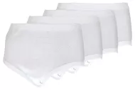 Chiloți confortabili din bumbac DAISY 12647 - Set 4 perechi, albi, mărimea XL - 48/50