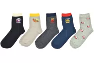 Ciorapi pentru bărbați cu bucate  Aura.via FZC5153-5 perechi, mărimea 43-46