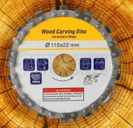 Disc de tăiere cu lanț pentru lemn - 115 x 22 mm