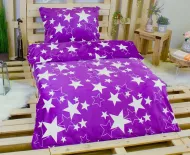 Lenjerie de pat din microflanel - violet, 140x200/90x70 cm