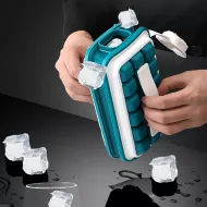 Producător portabil de gheață cu sticlă de apă - 2 în 1 - verde