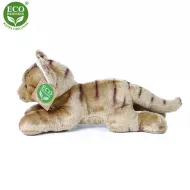 Pisică plușată culcată maro 18 cm 