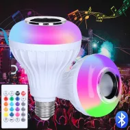 Bec color LED RGB cu difuzor Bluetooth
