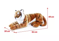 Tigru plușat culcat 92 cm 