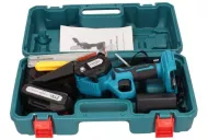 Mini fierăstrău portabil cu acumulator NAKIDA HT-5719 + 2x baterie de 21 V + bară de 100 mm + 150 mm