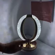 Lampa LED ovală reincarcabila de birou - efect de cristal