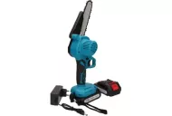 Mini fierăstrău portabil cu acumulator NAKIDA HT-5719 + 2x baterie de 21 V + bară de 100 mm + 150 mm