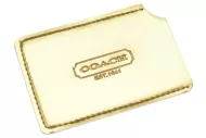 Mini oglindă de buzunar de mărime unui card 8,5x5,3 cm - aur