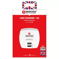 Adaptor de încărcare USB DC10UK pentru Regatul Unit - 2400 mA - 2x ieșire USB - SKROSS