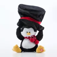 Jucărie de pluș de crăciun cu sunet și mișcare - pinguin