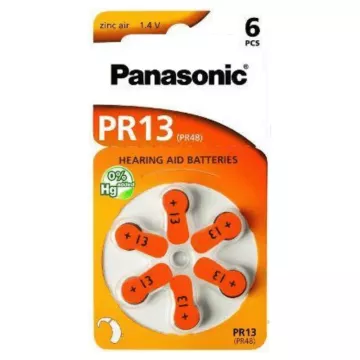Baterie pentru audioproteză - 6x 13 DP-8 - Panasonic