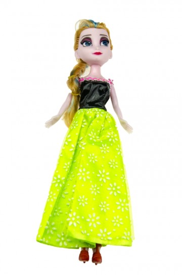 Păpușă în rochie verde deschis - 23cm Păpușă în rochie verde deschis - 23cm
