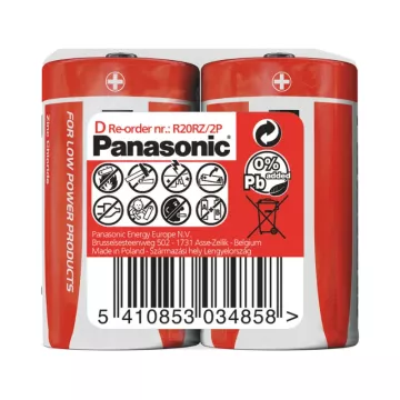 Zinc monocelule mari - 2x D - Panasonic