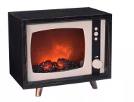 Șemineu modern cu imitație de flacăra LED sub formă de televizor - 21 x 18 cm - HOMESTYLING