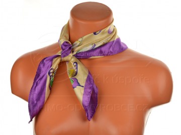 Eșarfă mică cu desen fluture - violet Eșarfă mică cu desen fluture - violet
