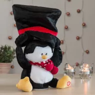 Jucărie de pluș de crăciun cu sunet și mișcare - pinguin