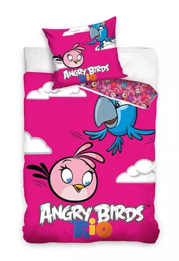 Lenjerie de pat Angry Birds Rio Stella și Perla