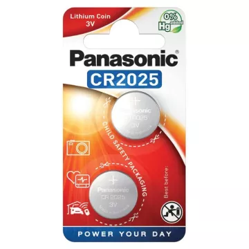 Baterie buton litiu - 2x CR2025 - Panasonic