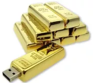 Unitate flash USB - 16 GB - bara de aur