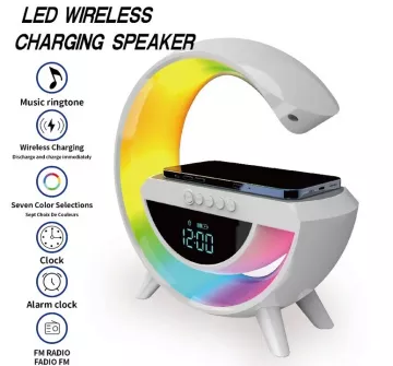 Difuzor Bluetooth cu lampă LED ceas și încărcător wireless - HM-2307