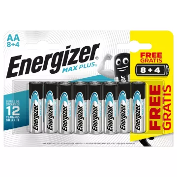 Baterii creion MAX Plus - 12x AA - 8+4 gratuite - Energizer