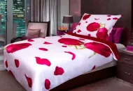Lenjerie de pat - 3D trandafir roșu, 140x200/70x90 cm