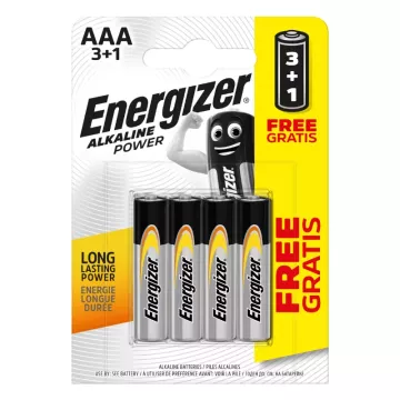 Baterii de tip micropencil Alkaline Power - 4x AAA - 3+1 gratuit  - Energizer