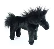 Cal plușat negru, 28 cm 