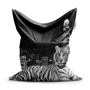 Sac de șezut - Tigru de oraș - 150 x 100 cm - Sablio