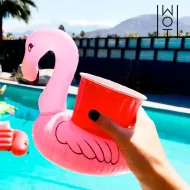 Suport gonflabil pentru doze de băutură Wagon Trend - flamingo